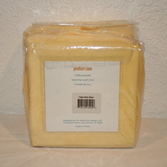 Go Mama Go Designs Minky Crib Sheet, Yellow NEW Luxurious Soft - Picture 4 of 5